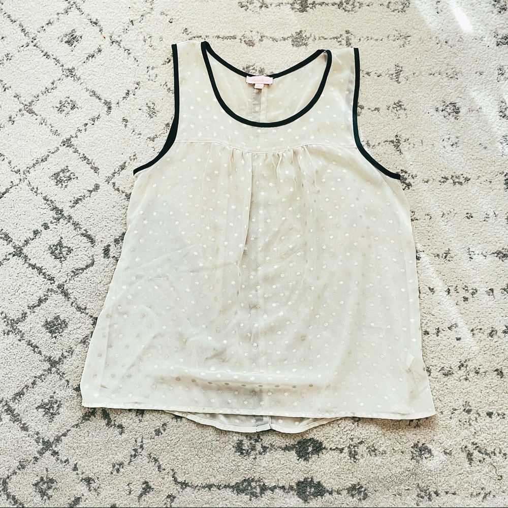 Gold Polka Dot Tank Top
